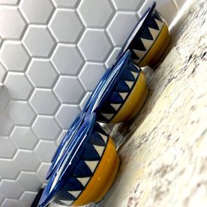 Handmade pottery dessert FIVE bowls (not 6)